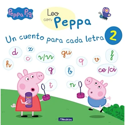 Imagen de Peppa Pig. Lectoescritura Leo con Peppa. Un cuento para cada letra: t, d, n, f, r/rr, h, c, q, p, gu, b, v, z, ce/ci: .: . (Altea)
