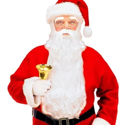 Imagen de W WIDMANN MILANO Party Fashion 1523C Papá Noel de lujo, barba con bigote y cejas, accesorio, Noel, carnaval, fiesta temática