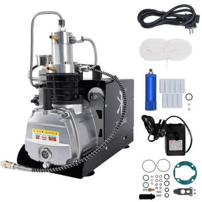 Imagen de TUXING compresor de aire Pcp 4500Psi/300Bar Paintball compresor, alta presión para pistola neumáticos coche, llenado tanque submarino
