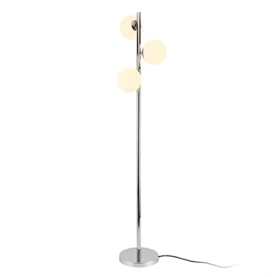 Imagen de lux.pro Lámpara de pie Gent Iluminación Interior Altura 154 cm Suelo 3 x E14 Cromo y Blanco