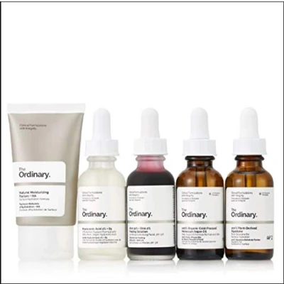 Imagen de The Ordinary Conjunto hidratante para la piel, ayuda a iluminar y suavizar el aspecto de tu cutis, aporta un brillo juvenil, 5 unidades