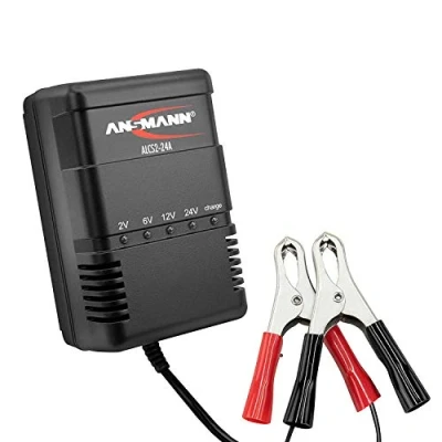Imagen de ANSMANN Cargador de batería para pequeños vehículos 2V, 6V, 12V y 24V pilas plomo a partir 1,3 Ah Corriente carga 300mA 900mA
