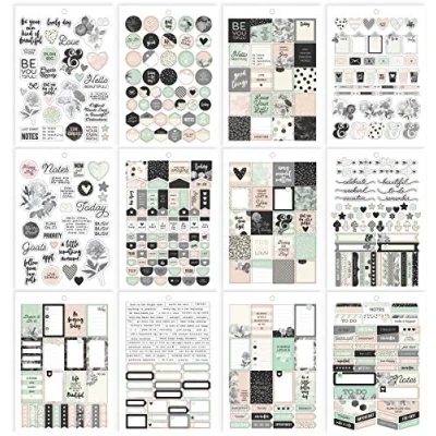 Imagen de Simple Stories Carpe Diem Hermosas Pegatinas, Papel, Multicolor, 20.9 x 14 0.4 cm