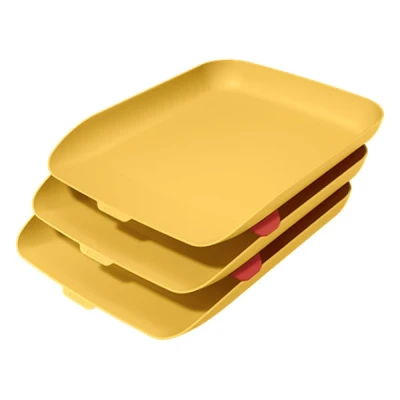 Imagen de Leitz Bandeja para cartas (3 unidades), color amarillo cálido