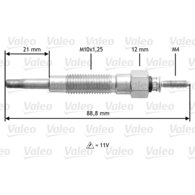 Imagen de VALEO 345213 Bujía de precalentamiento 11V M10X1,25 MITSUBISHI: PAJERO 2