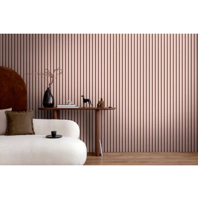 Imagen de A.S. Création Papel pintado tejido no motivo de panel mural 0,53 x 10,05 m rosa negro wood look wallpaper made in Germany 786281