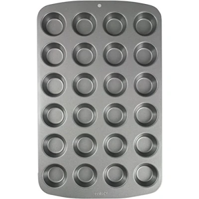 Imagen de PME CSB111 PPME Mini Molde Antiadherente de Acero al Carbono Magdalenas, Gris, 24 Cups