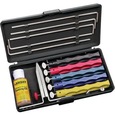 Imagen de lansky Schärfset Sharpeners Deluxe Sistema de Afilado Amarillo, Unisex, Talla única