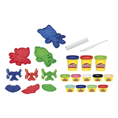 Imagen de Hasbro Play Doh Set Superhéroe PJ Masks Juego héroe, Juguete Creativo para niños a Partir de 3 años, con 12 latas plastilina, Multicolor, Medium (F1805)