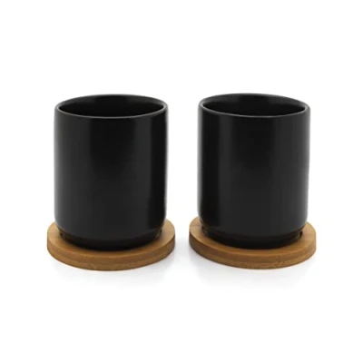 Imagen de Bredemeijer Umea Vaso, Loza, Negro, 200 ml