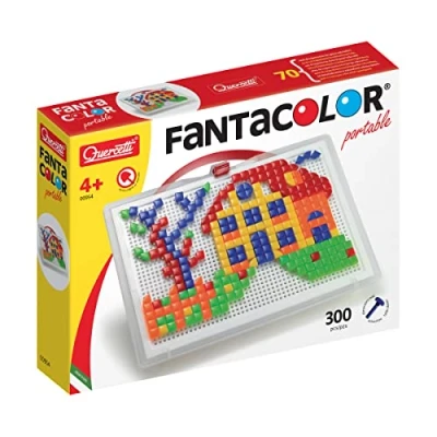 Imagen de Quercetti Fanta Color Portable Large Composition Game, Multicolored, 300 Pieces, 0954, 3 6 years