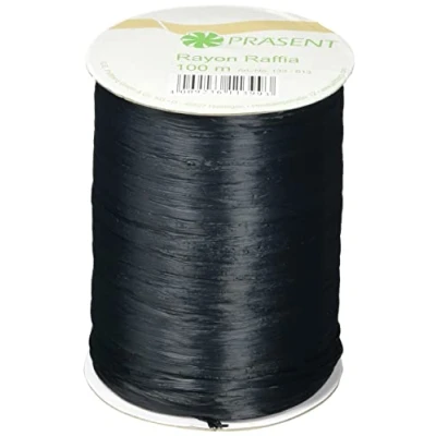 Imagen de Präsent Cinta Biodegradable, Rayón, Negro, 100 meter spool