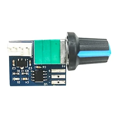 Imagen de regulador de velocidad del ventilador, control ventilador PWM, CC 12 V, 4 cables, termostato con interruptor