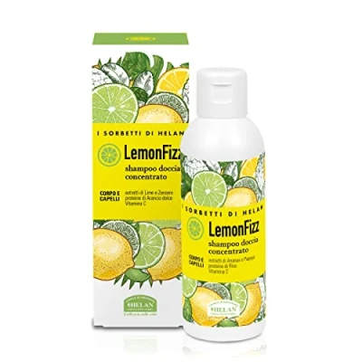 Imagen de Helan, I Sorbetti LemonFizz Champú y Baño de Burbujas para Hombres Mujeres Perfumado con Extractos Lima Jengibre, Gel Ducha Cuerpo Cabello, 150 ml