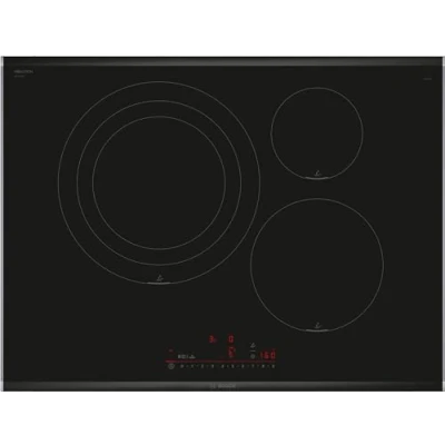 Imagen de Placa inducción Bosch PID775HC1E, 3 zonas, DirectSelect, PerfectFry Plus, 70 cm, Negro
