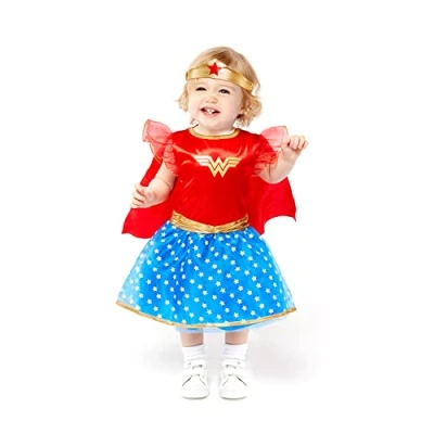 Imagen de amscan 9906726 Mujer Maravilla Disfraz de Warner Bros Wonder Woman para bebé, multicolor, Toddler (Age 18 24 meses) (9906726)
