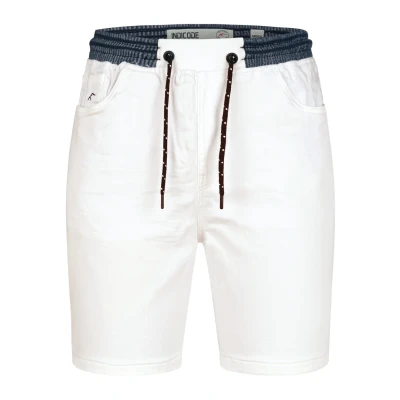 Imagen de Indicode Hombres Ettore Shorts Pantalón Corto confeccionado en 84% algodón Offwhite XL