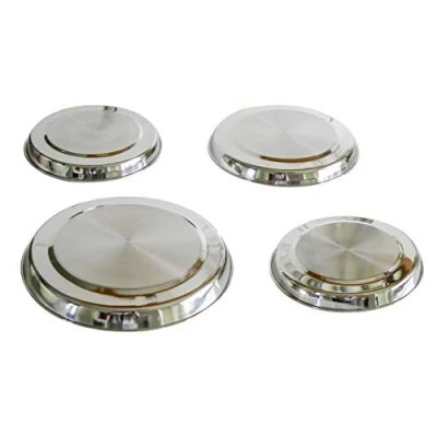Imagen de Haushalt International HI Juego de 4 cubiertas cocina acero inoxidable para proteger la placa cocción