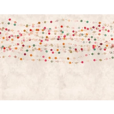 Imagen de Livingwalls WTD 383051 Papel pintado fotográfico (fieltro, 3,71 x 2,80 m), diseño de lunares, color beige y naranja