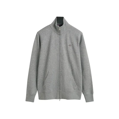 Imagen de GANT REG Shield Sudadera con cremallera, Hombre, Talla: Small, Grey melange