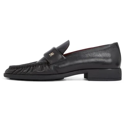 Imagen de Tommy Hilfiger Loafer Pleated TOE Mocasines, Mujer, Talla: 37, Black Piel