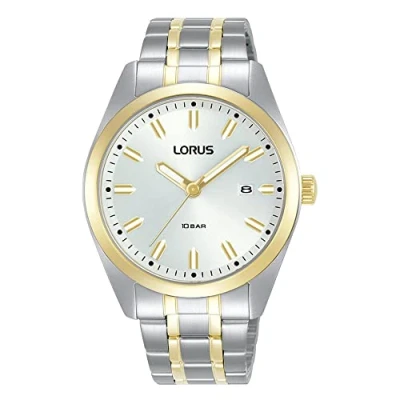 Imagen de Lorus Reloj Analógico de Cuarzo para Hombre con Pulsera Metal, Plata/Oro