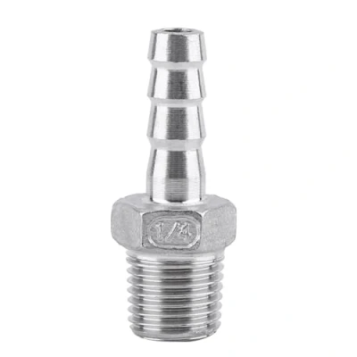 Imagen de Conector de Lengüeta Acero Inoxidable, Manguera, Cola Manguera Conexión Tubería Rosca Macho SS304 Inoxidable BSP 1/8 &quot; 3/4&quot;(1/4 * 8mm)