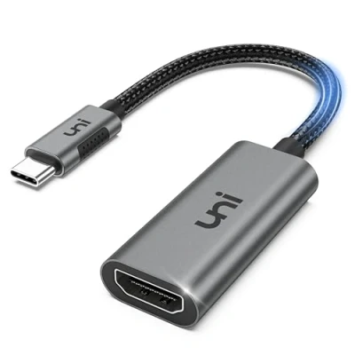 Imagen de uni Adaptador USB C a HDMI (4K@60Hz), Thunderbolt 4/3 HDMI, Compatible con MacBook Pro/Air, Serie iPhone 15, iPad Pro, Surface Book 2, DELL XPS 13/15, Galaxy S21/S20, etc.