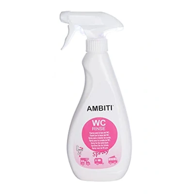 Imagen de AMBITI Rinse Spray Aditivo para Desinfectar la Taza del WC Higieniza y Desinfecta sin Dañar Especial Inodoros Portátiles Fragancia Piña Colada Volumen 500ml