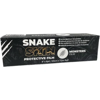 Imagen de Monsters Ink Snake Skin Film de Protección Transparente y Transpirable Para Piel Tatuada, Parches Tatuajes Curar (20cm x 7.3m Roll)