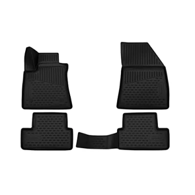 Imagen de Element 3D Alfombrillas Interior de Coche a Medida TPE Renault Megane IV, 2016 , AT, Hatchback, 4 pcs, Negro