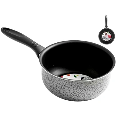 Imagen de HOME Salt Peper Cazuela Un Mango Antiadherente Sal Pimienta cm 20 Olla de cocción, Metal, Multicolor,