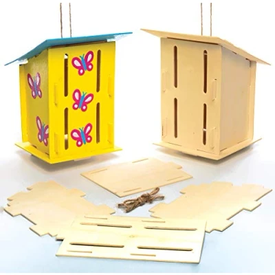 Imagen de Baker Ross Kits de casas madera para mariposas (Pack 2)