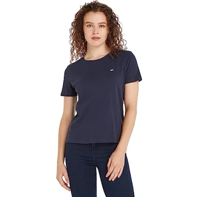 Imagen de Tommy Jeans Tjw Soft Jersey Tee Dw0dw14616 Camisetas de Punto Manga Corta, Azul (Twilight Navy), XS Mujer