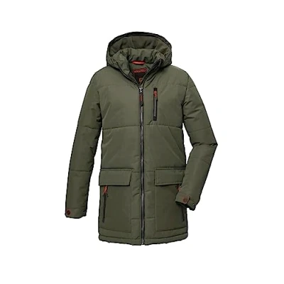 Imagen de killtec Niño Parka acolchada con capucha/chaqueta de invierno repelente al agua KOW 135 BYS QLTD PRK, dark olive, 152, 39877 000