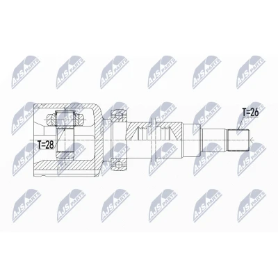 Imagen de NTY NPW VV 108 Junta Homocinética Eje delantero, derecha VOLVO: V50, S40 II