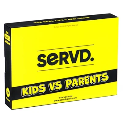 Imagen de SERVD Kids Vs Parents El divertidísimo Juego de Cartas Familiar para la Vida Real (Versión en Inglés)