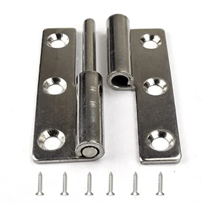 Imagen de 4 bisagras de puerta desmontables 2.5 pulgadas, bisagra bandera acero inoxidable, elevación para zurdos
