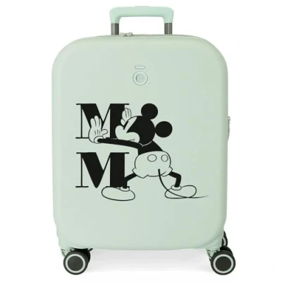 Imagen de Disney Mickey Happiness Maleta de cabina Verde 40x55x20 cms Rígida ABS Cierre TSA integrado 37L 2,74 kgs 4 Ruedas dobles Equipaje Mano