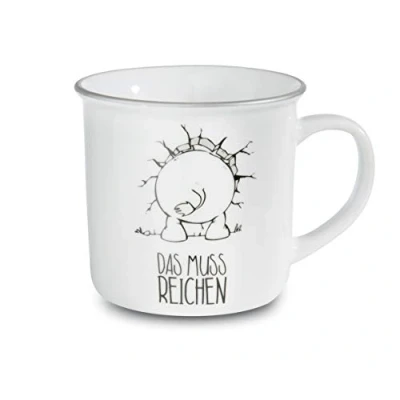 Imagen de NICI 45029 Taza con texto en alemán Ich bin hier das muss reichen, Porzellan 400ml