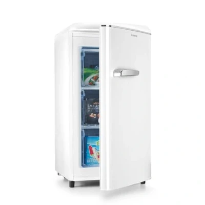 Imagen de Klarstein Laika Congelador, Termostato con 5 niveles, Temperaturas de 0 a 18 C, 3 cajones extraíbles, CEE E, Capacidad 60 L, Crema