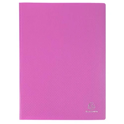 Imagen de Exacompta 8867E Opak Portadocumentos (polipropileno mate y opaco con fundas interiores lisas de alta transparencia, 60 120 vistas), color rosa