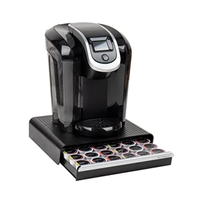 Imagen de Mind Reader Single Serve Coffee Drawer, 36 Pod Capacity Organizador de encimera, Sala Descanso, 12.75 Largo x 13 Ancho 3 Pulgadas Alto, Plástico, Negro