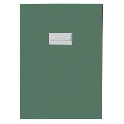Imagen de HERMA 5535 Sobre de papel (DIN A4, con espacio para escribir, reciclado resistente y colores intensos, protector cuadernos, color verde