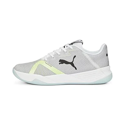 Imagen de PUMA Accelerate Turbo II, Zapato de Tribunal Interior Unisex Adulto, Multicolor White Black Fizzy Light Nitro Blue, 42 EU