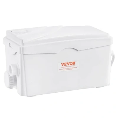 Imagen de VEVOR bomba maceradora de 350 W para inodoro macerador, flujo 6000 l/h, taza cabeza 7 m, tanque con 3 entradas agua cocina, baño