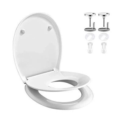 Imagen de GRIFEMA G953 Tapa WC, Asiento de Inodoro Universal en Forma O, Dos Uno para Adultos y Niños, Montaje rápido, Blanco [Exclusivo Amazon]