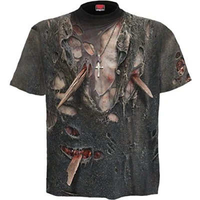 Imagen de Spiral Camiseta para Hombre Negro Small