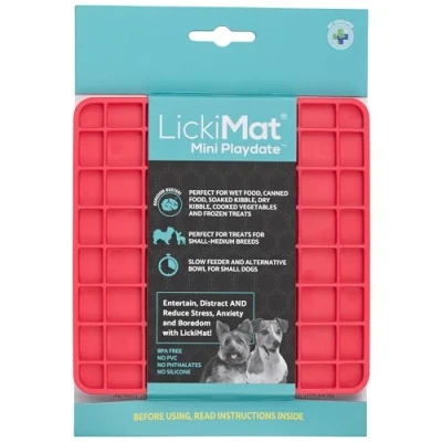 Imagen de LickiMat Mini Classics Tapete interactivo de alimentación mascotas para perros, comedero lento con diseño moderno, enriquecimiento vínculos familiares y alivio la ansiedad