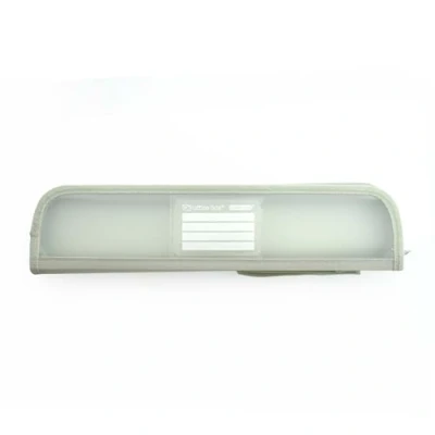 Imagen de office box Estuche Escolar Porta Flautas Ref.58811GR Polipropileno con Bordes Reforzados y Cremallera, Asa Tirador e Identificador Colorline (Gris)